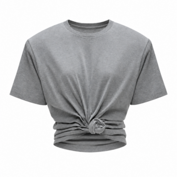Solid Crew Neck Short Sleeve Top