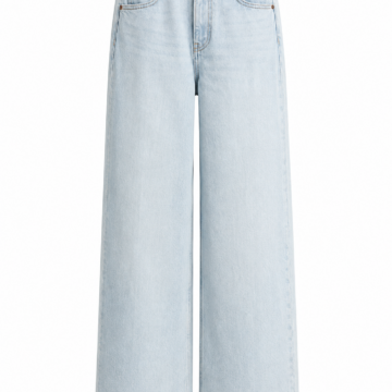 Light Wash Wide-Leg Relaxed Jeans