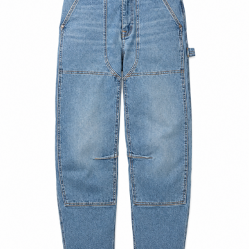 Medium Blue High-Rise Straight Leg Paneled Jeans