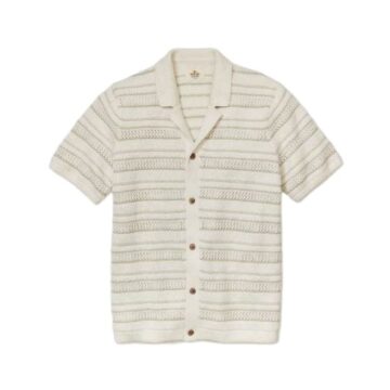 Women's Short Sleeve Henley Top with Contrast Trim