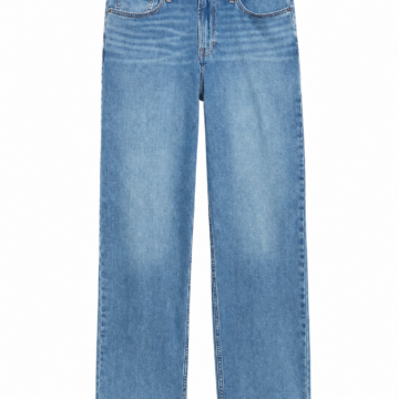 Medium Wash Blue High Rise Straight Jeans